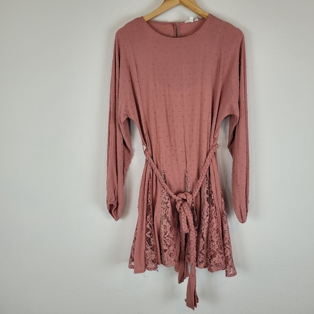 Blu pepper pink lace boho peasant dress - Picture 10 of 14